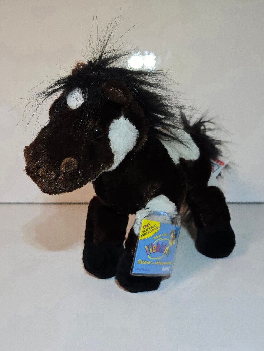 Ganz Webkinz Pinto Horse Plush W/ Sealed Code Stuffed Animal Toy HM147